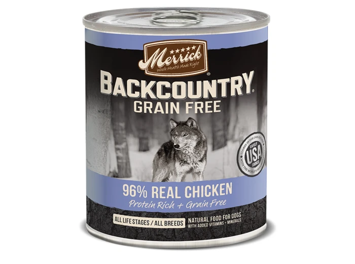 Merrick Dog Backcountry Grain Gree 96% Chicken 12.7oz. (Case of 12)