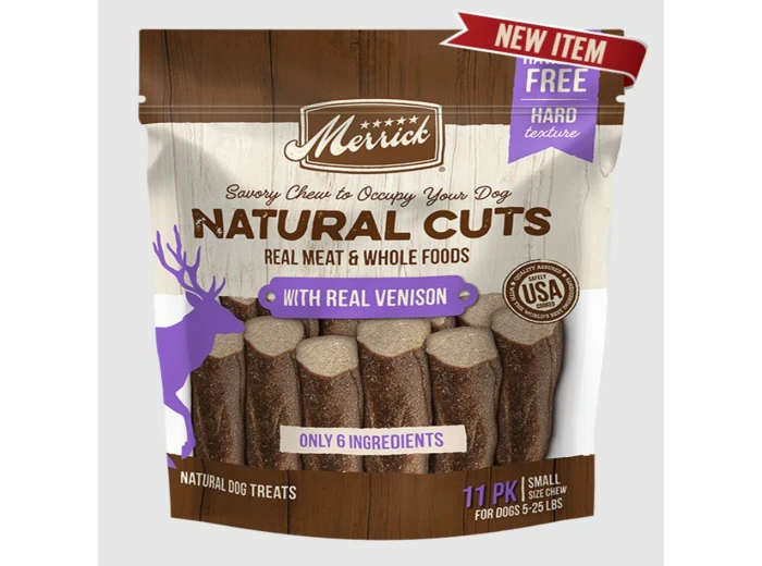 Merrick Dog Natural Cut Venison Small Chew 11 Count