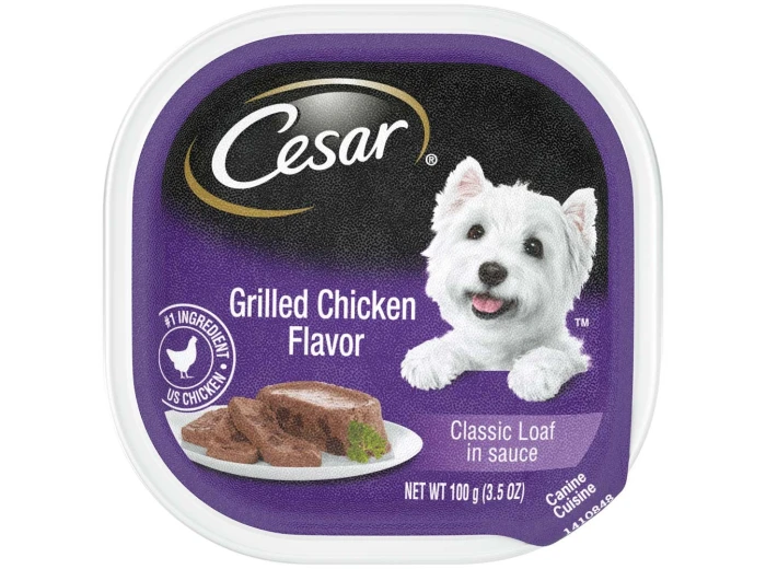 Cesar Classic Loaf in Sauce Adult Wet Dog Food Grilled Chicken 3.5 oz. (Case of 24)