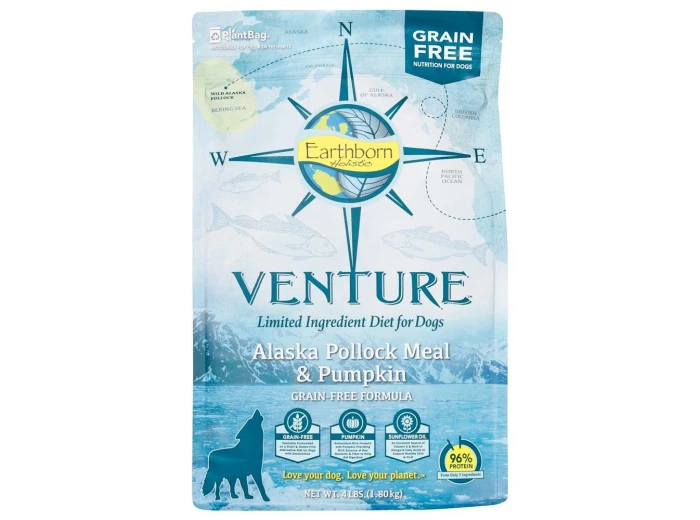 Earthborn Holistic Venture L.I.D. Grain Free Dry Dog Food Pollock & Pumpkin 1ea/4 lb