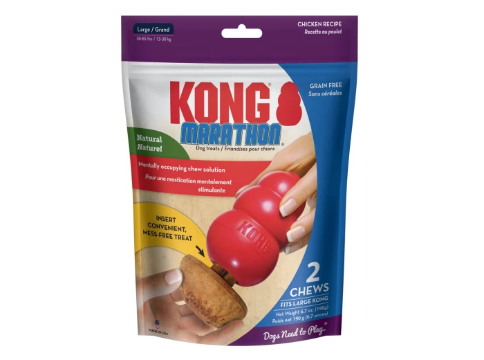 KONG Marathon Dog Treats Chicken 2 pk, LG