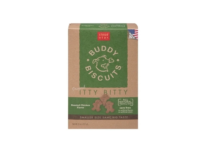 Cloud Star Original Itty Bitty Buddy Biscuits With Roasted Chicken Dog Treats; 8-oz. Box