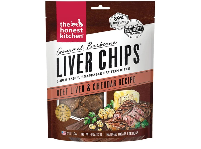 Honest Kitchen Dog Gourmet Beef Liver & Cheddar Chips 4oz.
