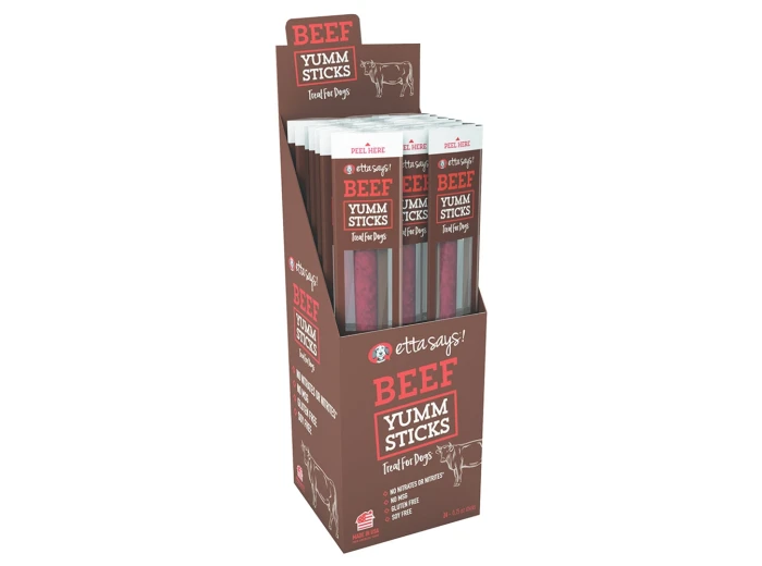 Etta Says! Yumm Sticks Dog Treats Beef 24ea/24 ct