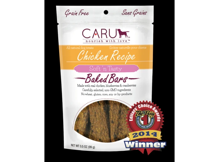 Caru Dog Natural Chicken Recipe Bars 4oz.