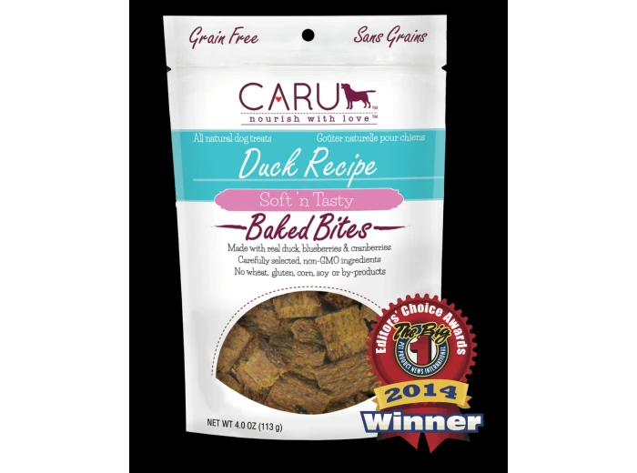 Caru Dog Natural Duck Recipe Bites 4oz.