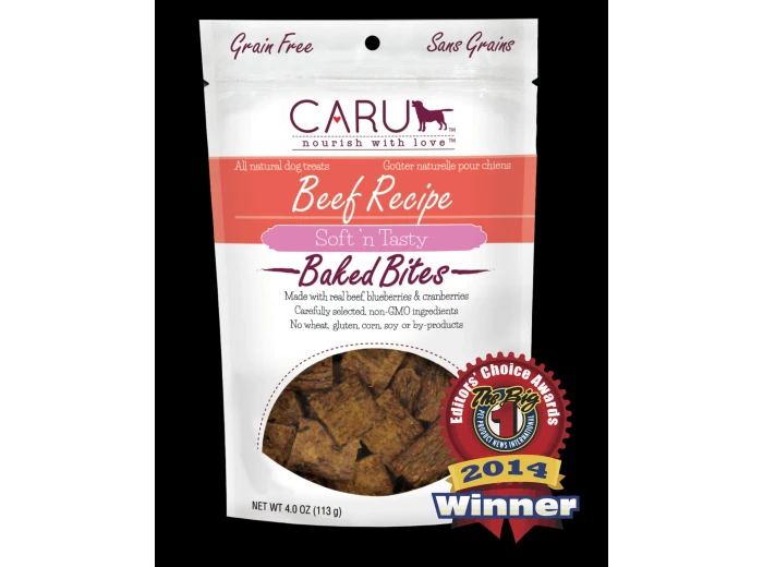 Caru Dog Natural Beef Recipe Bites 4oz.