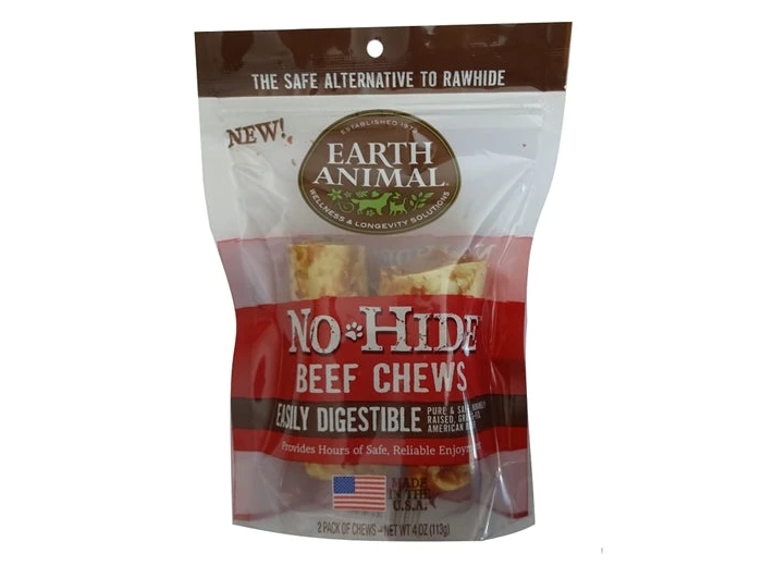 Earth Animal No Hide Beef Chews Dog Treats;Small ; 2 Pack