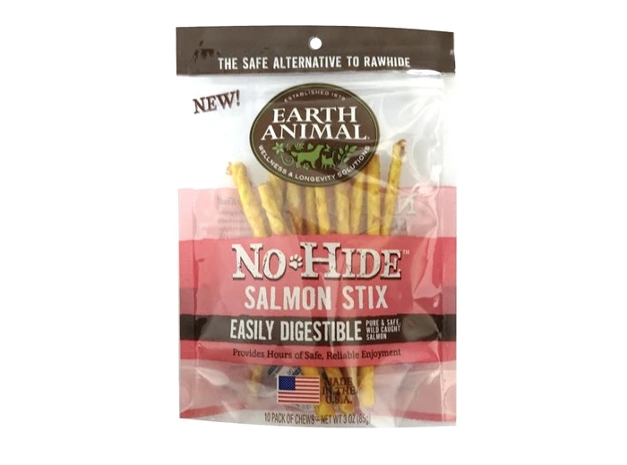 Earth Animal No Hide Salmon Chews Dog Treats; 10 Pack