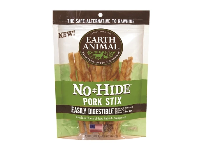 Earth Animal Nohide Pork Stix 10 Pk