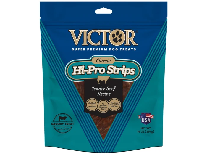 Victor Super Premium Dog Food Victor Classic Hi-Pro Strips Dog Treats Tender Beef Recipe 1ea/14 oz