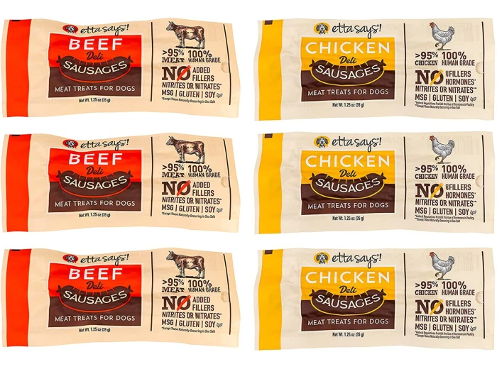 Etta Says! Sausage Link Dog Treats Beef 12ea/1.25 oz