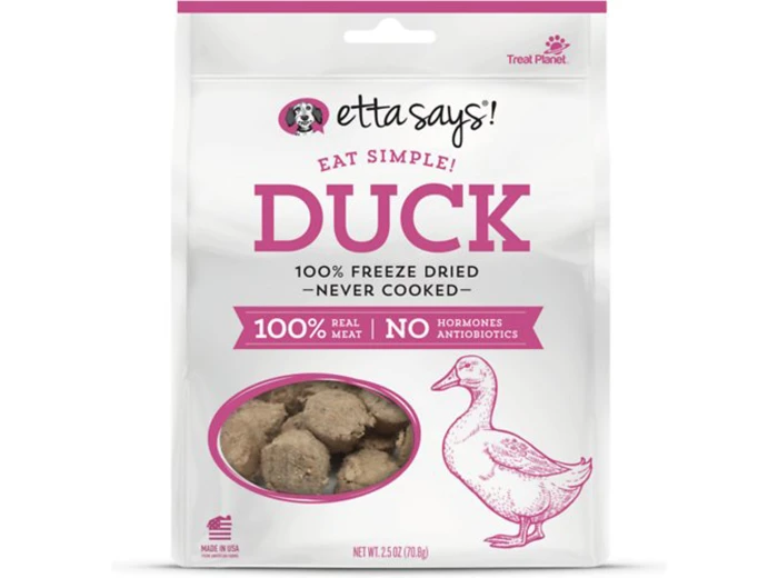 Etta Says! Eat Simple! 100% Freeze Dried Never Cooked Dog Treats Duck 1ea/2.5 oz