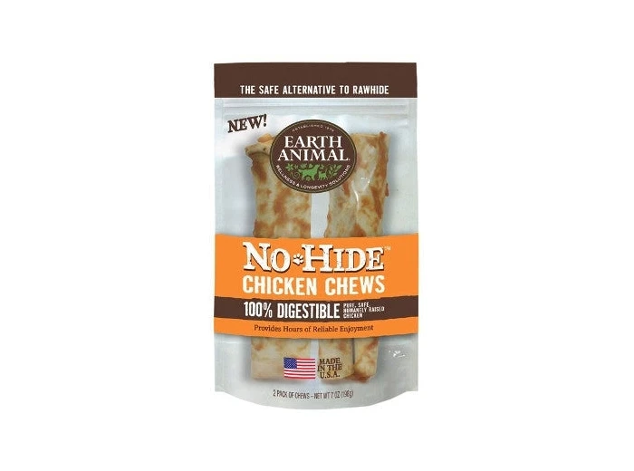 Earth Animal No Hide Chicken Chews Dog Treats; 7 Inch; 2 Pack