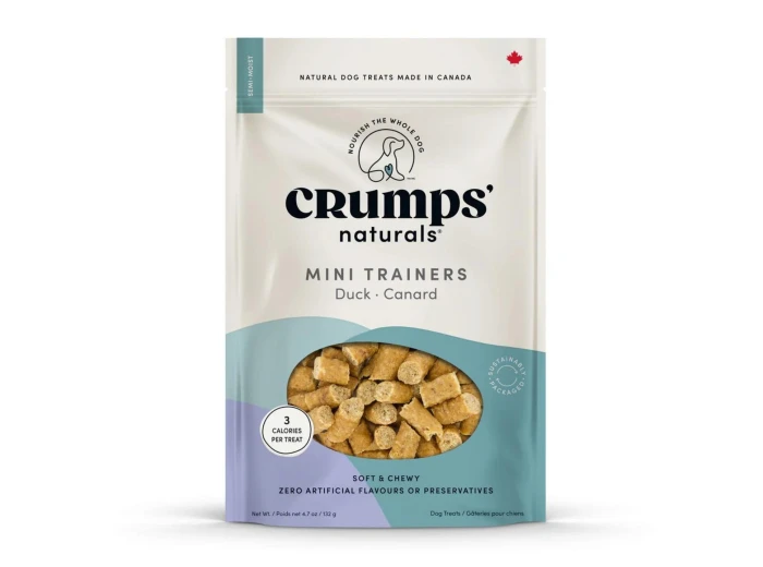 Crumps Naturals Dog 4.6oz. Mini Trainers Semi-Moist Duck