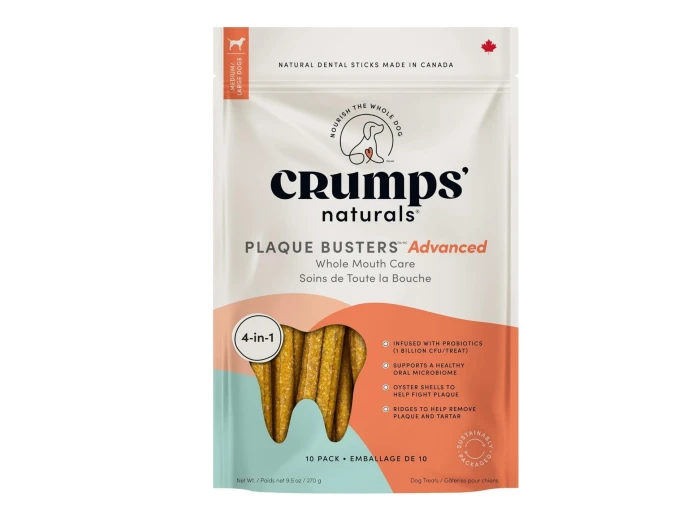 Crumps Naturals Dog 10Pk Plaque Busters Advanced Whole Mouthcare
