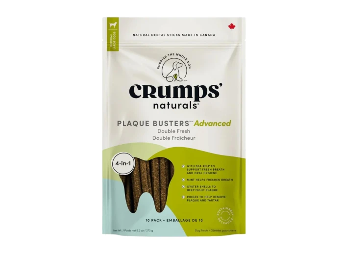 Crumps Naturals Dog 10Pk Plaque Busters Advanced Double Fresh