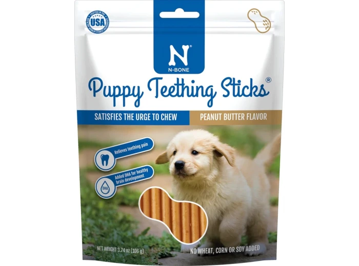 Nbone Puppy Teething Sticks Peanut Butter 17Ct