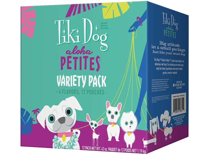 Tiki Pets Dog Aloha 3.5Oz Variety Pouch Pack (Case of 12)