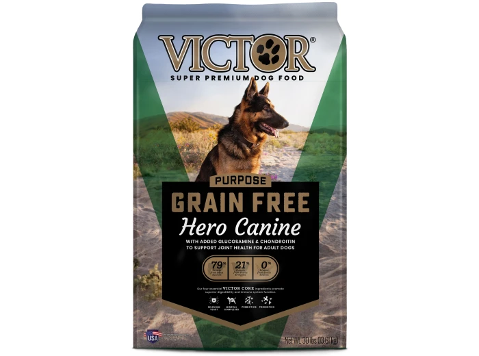 Victor Super Premium Dog Food Grain Free Hero Canine 30 lb