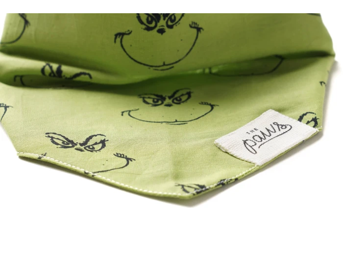 Grinch Dog Bandana XS