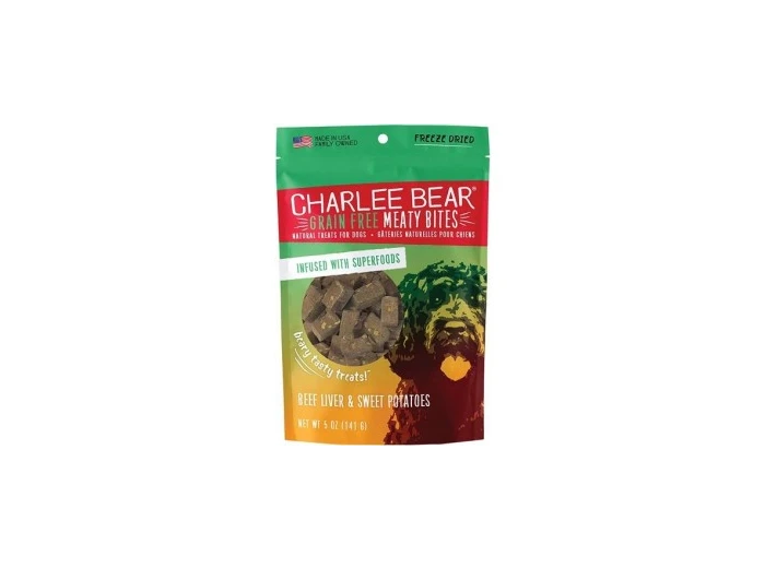 Charlee Bear Dog Meaty Bites Beef Liver & Sweet Potato 2.5oz.