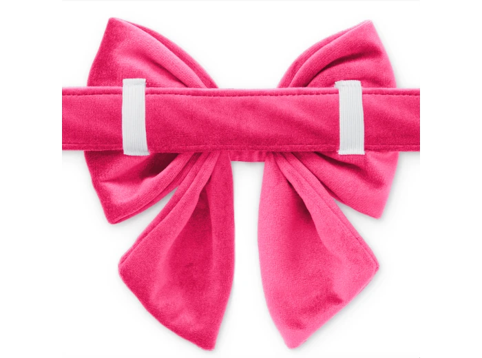Hot Pink Velvet Lady Dog Bow Small