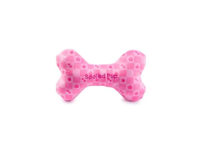 Pink Checker Chewy Vuiton Bone by Haute Diggity Dog Large