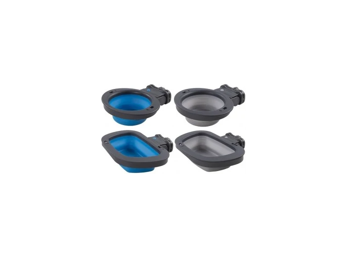 Dexas Collapsible Kennel Bowl 2.5 Cup Light Grey