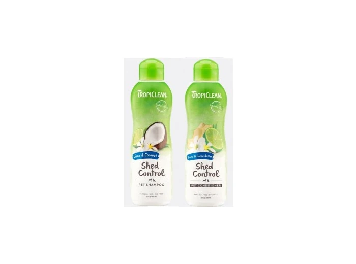 Tropiclean Shed Control Shampoo and Conditioner 20 oz DeShedding Conditioner Lime & Cocoa Butter