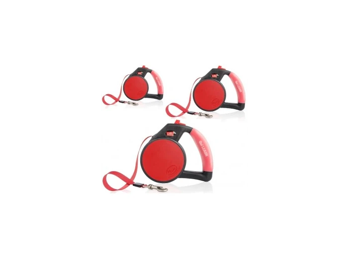 Wigzi Gel Leash - Retractable Red Medium
