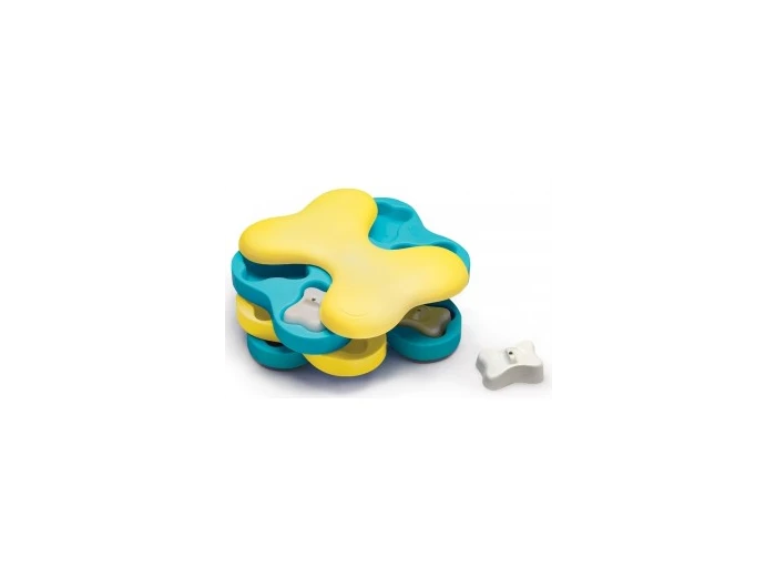 Nina Ottosson Dog Tornado Interactive Treat Puzzle Dog Toy, Blue - Level 2 (Intermediate)