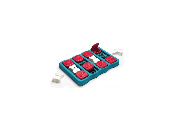 Nina Ottosson Dog Brick Interactive Treat Puzzle Dog Toy, Blue - Level 2 (Intermediate)
