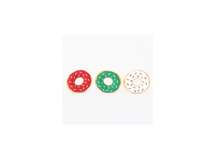 ZippyPaws Holiday Miniz Donutz 3 Pack
