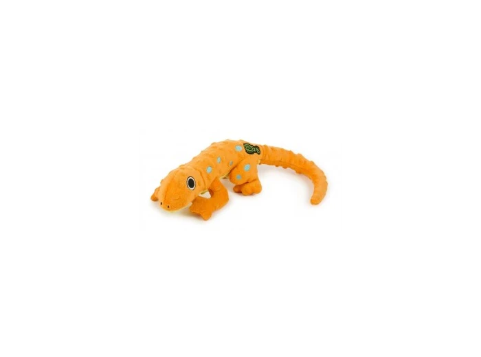 GoDog Bubble Gecko Chew Guard Squeaky Plush Dog Toy