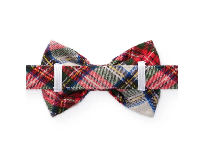 Regent Plaid Flannel Holiday Dog Bow Tie Standard