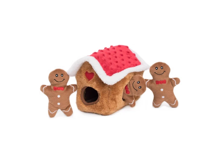 ZippyPaws Holiday Burrow Ginerbread House