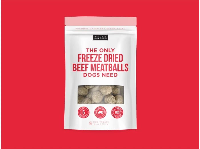The Only Freeze Dried Beef Meatballs Dogs Need 5 pounds