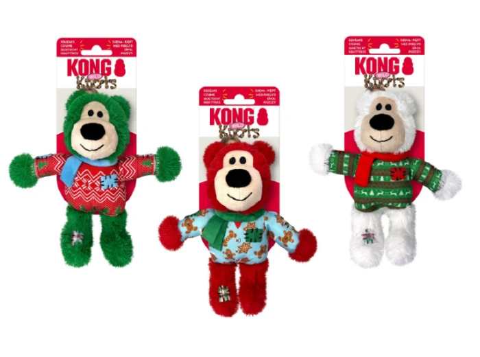 KONG Holiday Wild Knots Bear Assorted Sm/Md