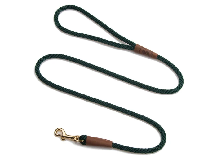 Small Snap Leash - 3/8" X 4' Black Ice - Turquoise