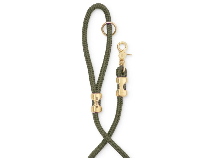 Olive Marine Rope Dog Leash 5 feet
