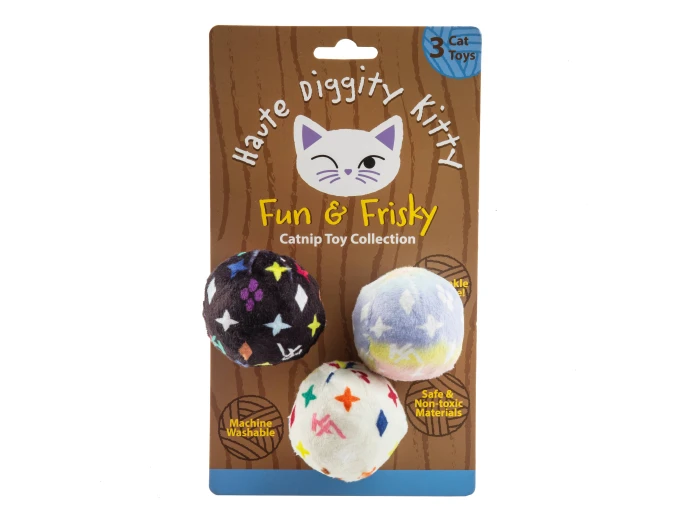 Kitty Vuiton Balls (Monogram) Organic Catnip Toys