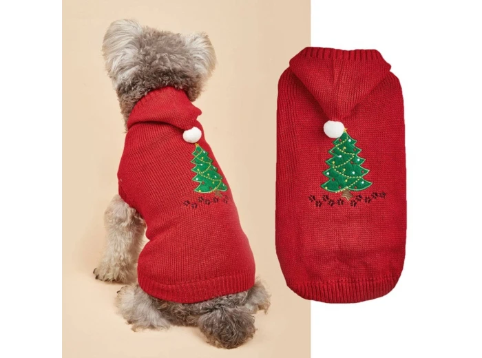 Christmoo - Christmas Themed Pet Sweater Santa XS