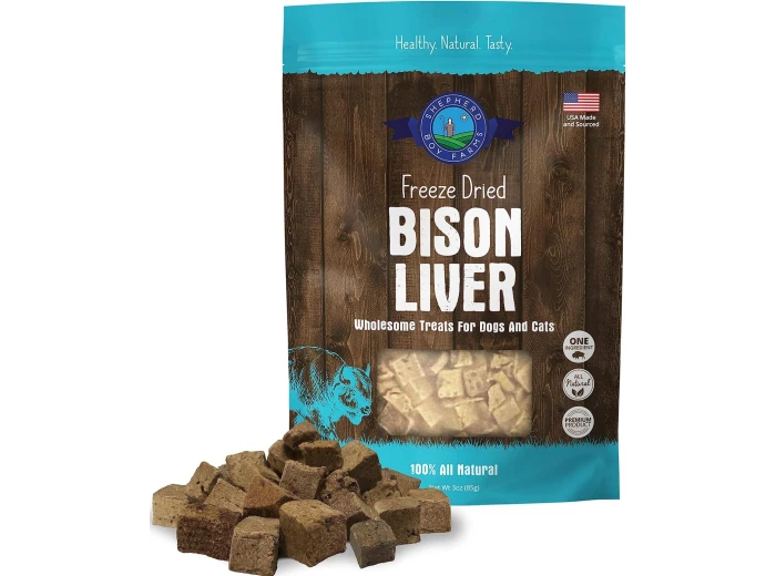 Freeze Dried Bison Liver Treats 8oz