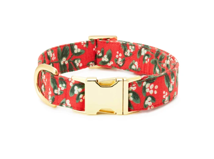Rifle Paper Co. x TFD Mistletoe Dog Collar Small