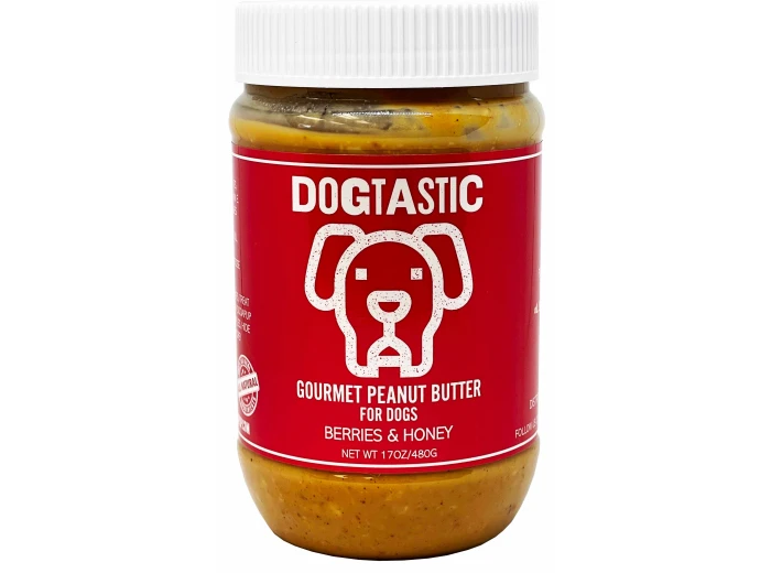 Dogtastic Gourmet Peanut Butter for Dogs - Berries & Honey Flavor