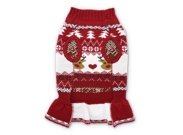 Reindeer Fair Isle Sweater Dress M
