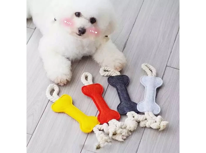 Bone Shape Soft Plush Stocking Stuffer Dog Toy