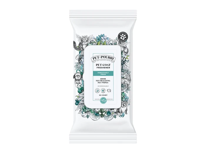 Pet~Pourri - Pet Coat Wipes - 50ct - Pawsitively Fresh Scent