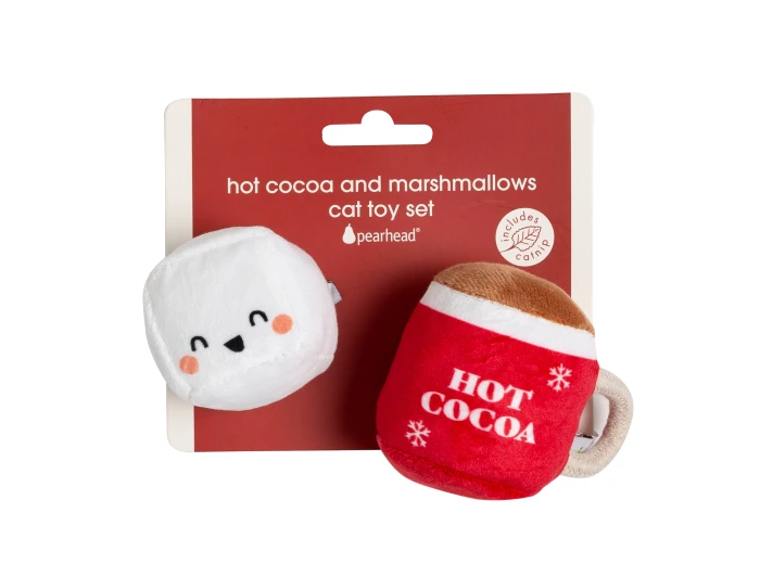 Christmas Hot Cocoa Cat Toys, Set of 2